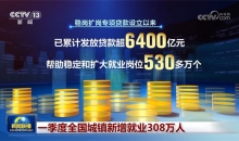 一季度全国城镇新增就业308万人